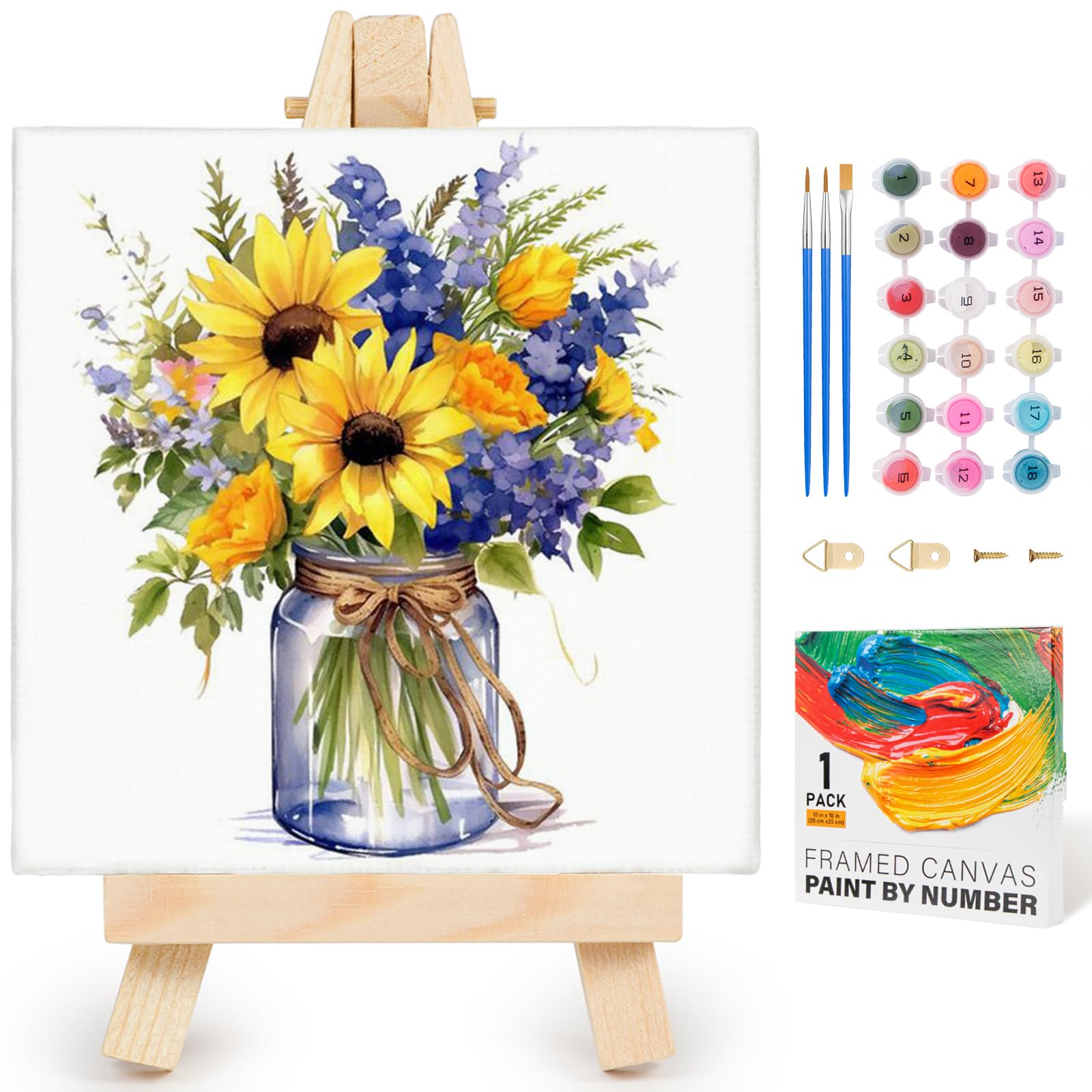 Paint by Numbers Kit - Flowers, Framed! -27 Paint by Numbers Kit - Flowers, Framed! -27