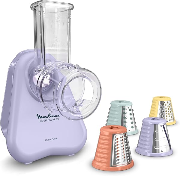 Moulinex Fresh Express, Découpe-légumes électrique, Service direct, Émincer-Trancher-Râper, Lilas, DK8546E0 - 1