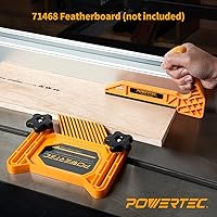 Vista 6 de POWERTEC Palo de empuje en forma de L para sierras de mesa, mesas de router, cepilladoras, palo de empuje para sierra de mesa con mango ergonómico