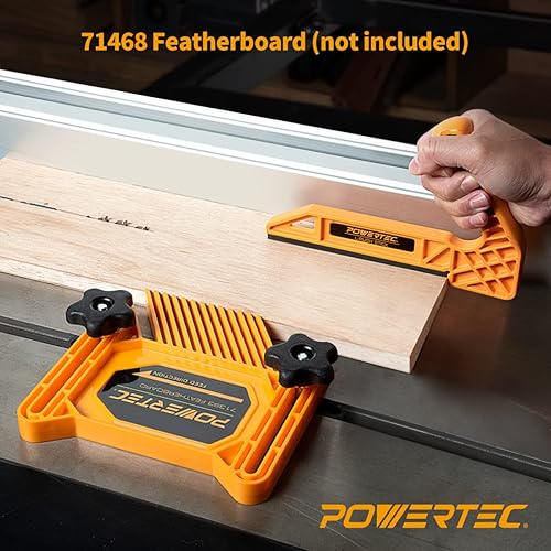 Miniatura 6 de POWERTEC Palo de empuje en forma de L para sierras de mesa, mesas de router, cepilladoras, palo de empuje para sierra de mesa con mango ergonómico,