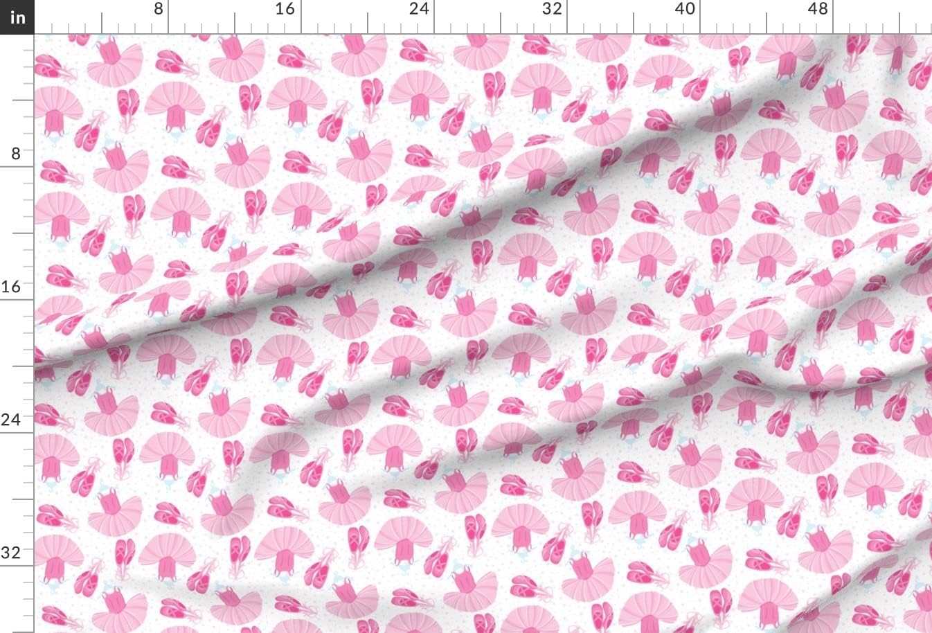 Spoonflower Fabric - Ballerina Tutu Pink Girl Ballet Nursery Printed on Minky Fabric by The Yard - Sewing Baby Blankets Quilt Backing Plush