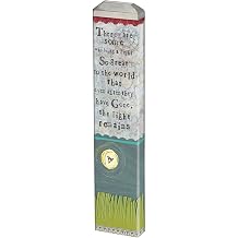 Studio M Art Pole, PVC Weather Resistant Pole with Vinyl Bowl 13 inches Tall Outdoor Decoration for Gardens, Patios, Yards, Landscaping and Birding Accessories, A Light Remains