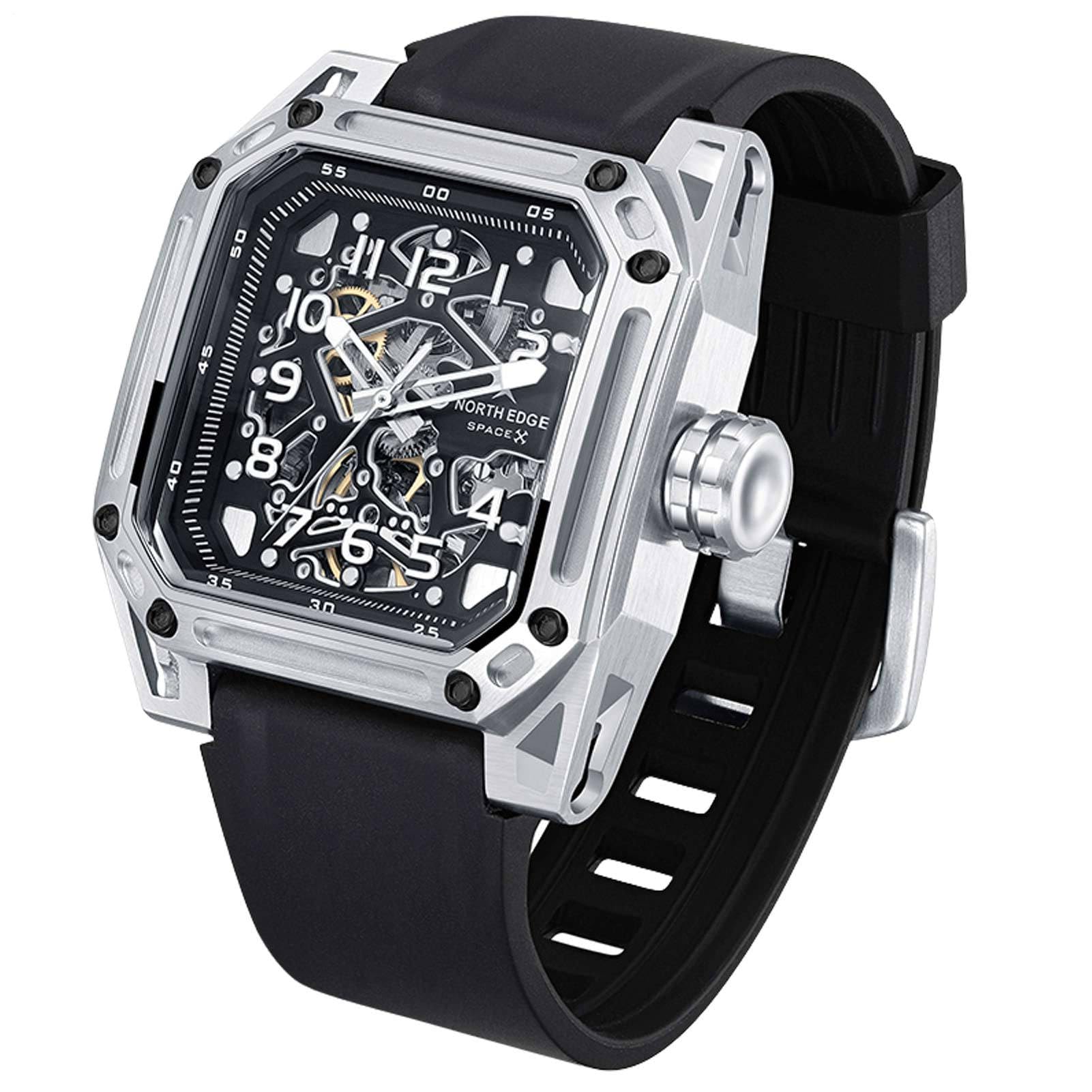 Generisch Reloj Esqueleto de Lujo para Hombre – Reloj mecánico automático