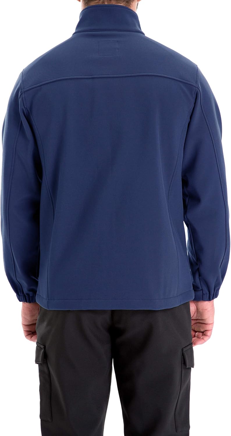 TRAILSIDE SUPPLY CO. Men's Softshell Jacket Fleece Lined Windbreaker,Lightweight Water Resistant Winter Coat