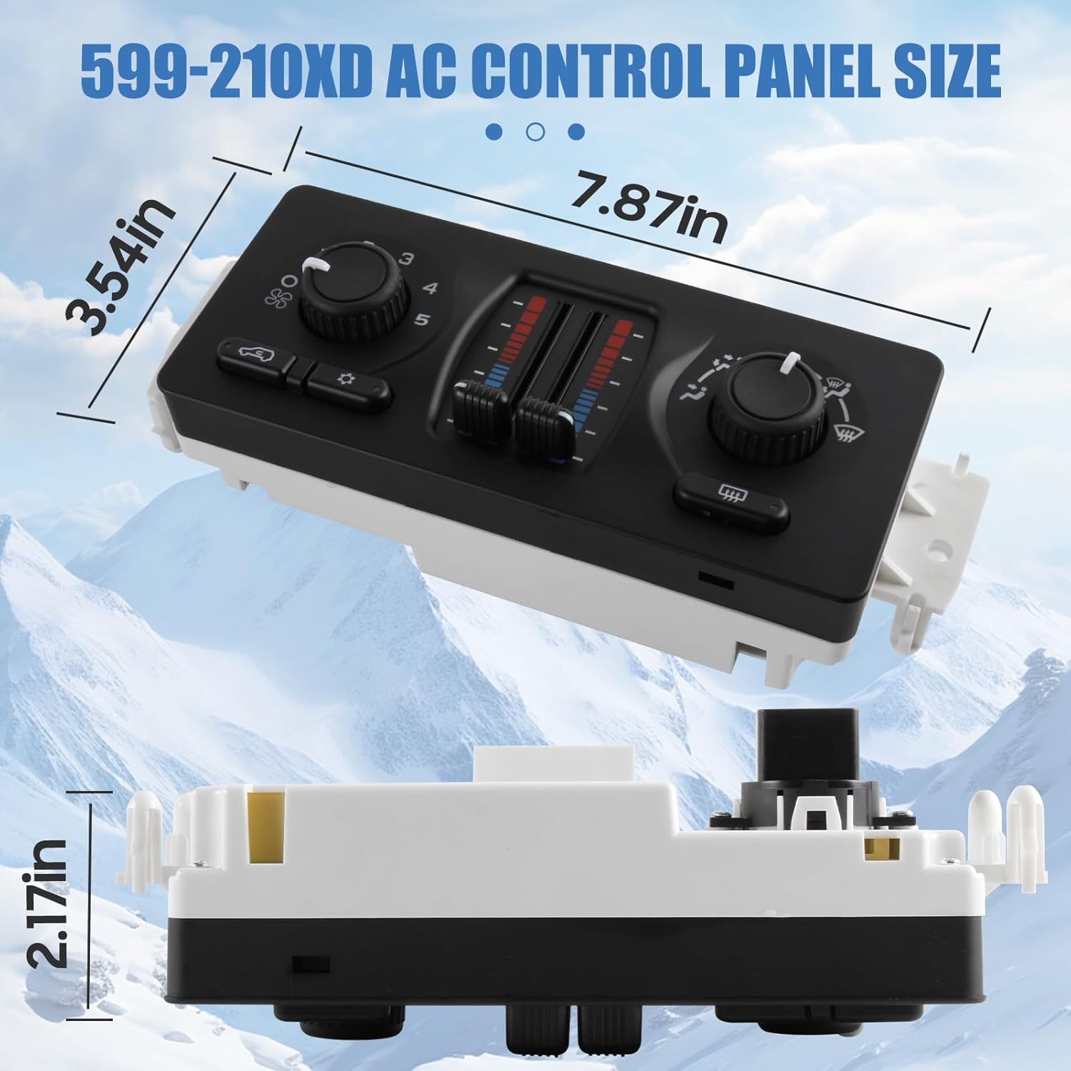 599-210XD Climate Control Module AC Control Panel for Chevy Silverado for GMC Sierra 1500 2500 3500 for Tahoe for Suburban for Avalanche for Trailblazer for Yukon XL for Envoy for Cadillac Escalade