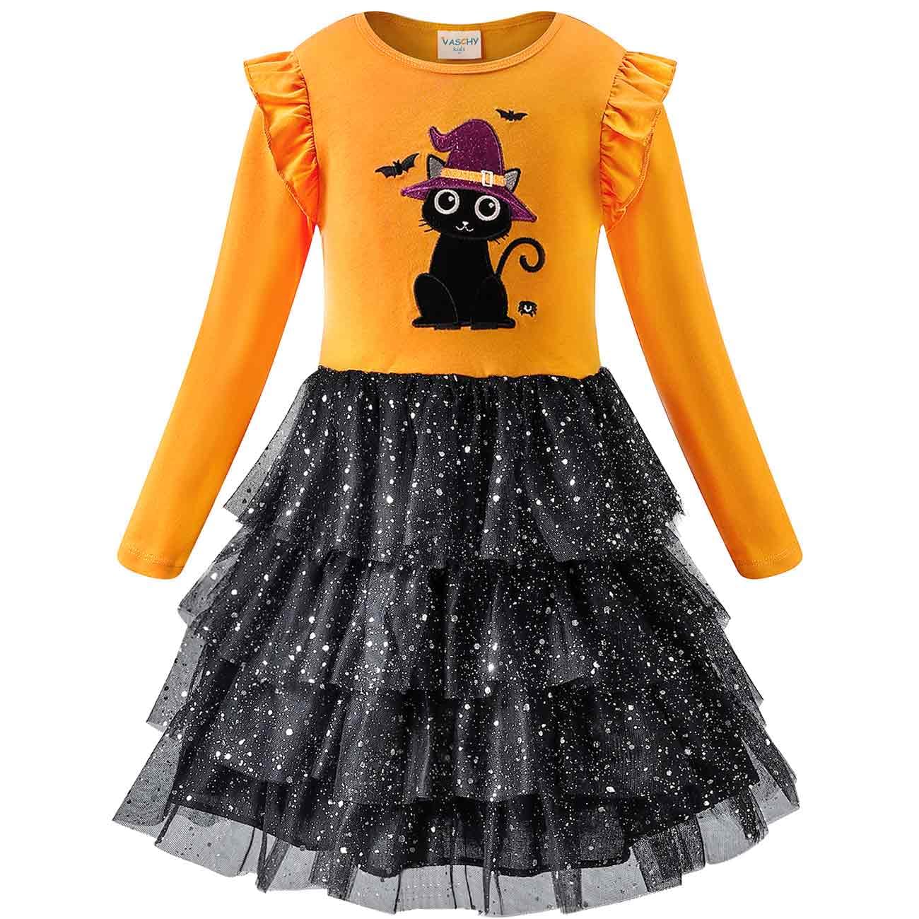 VASCHY Cute Girls Casual Autumn Spring Long-Sleeve Outfit, Toddler/Big Kid Girls Clothing Size 3-10T