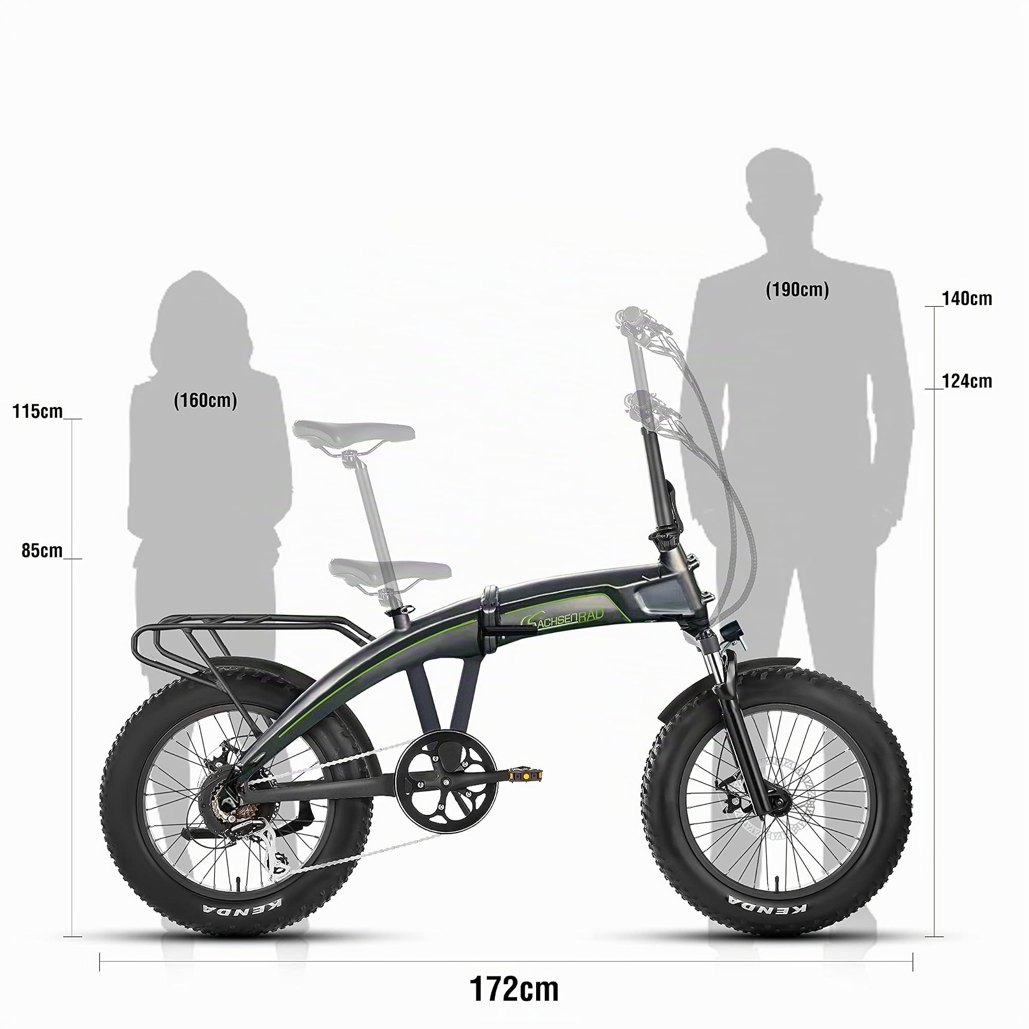 Safari F6 Fatbike Électrique Pliable Pneus Larges Tout Terrain Moteur Central 85Nm Suspension Oléopneumatique Réglable Finition Anodisée Premium