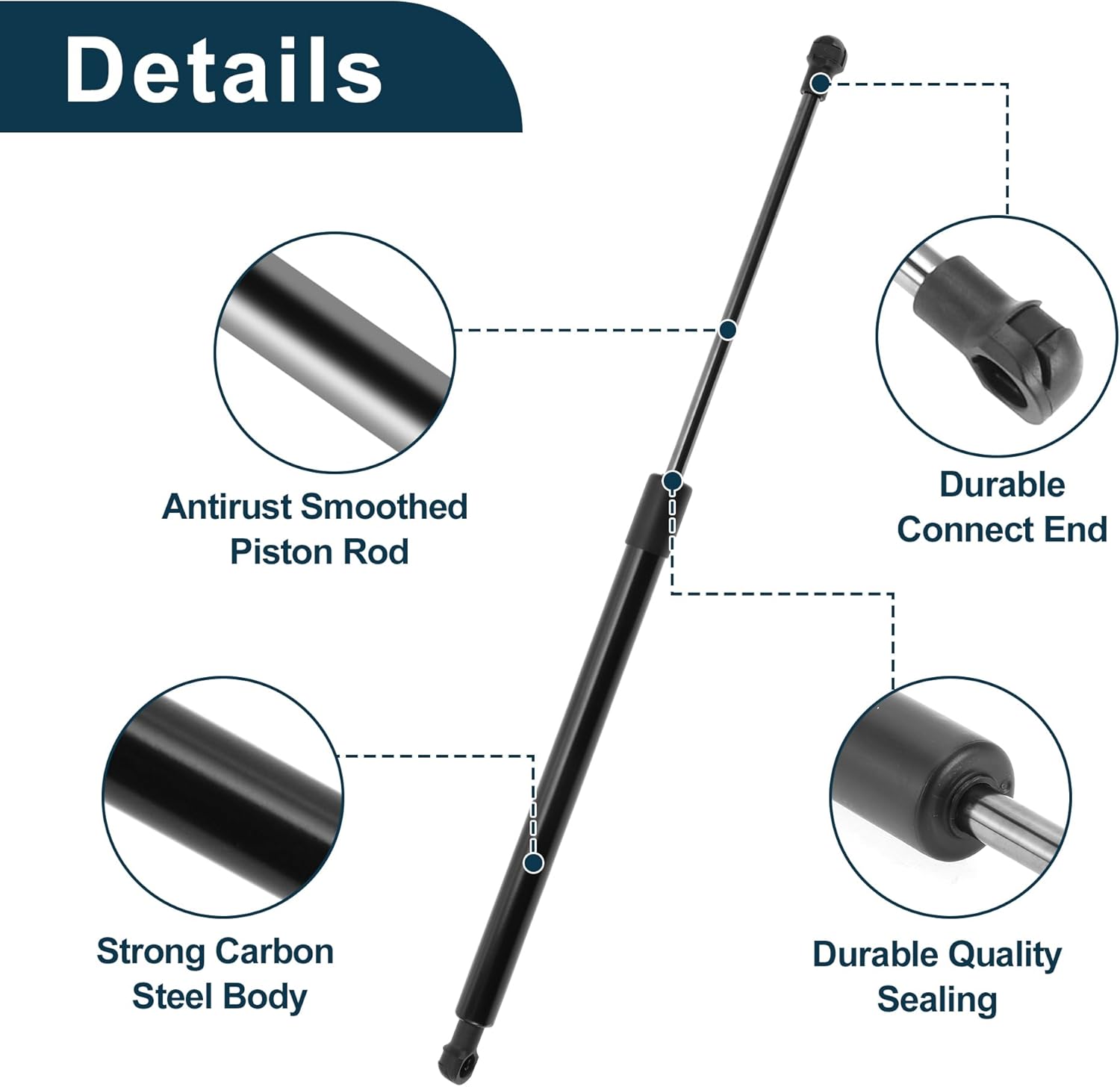 Lift Supports Struts for Toyota Matrix 2009-2014 Wagon 4-Door Rear Gate Gas Spring Black 2 Pcs