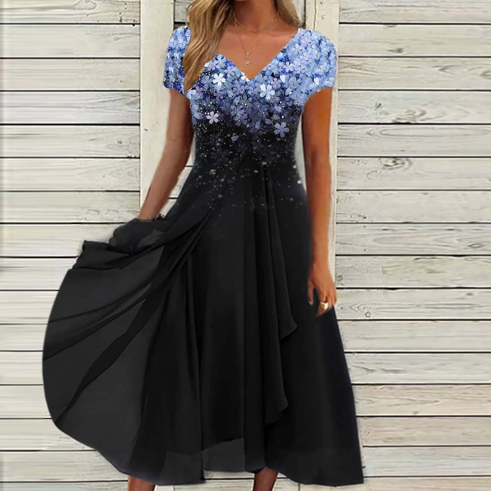 Générique Tendance de la Mode féminine Mode de Loisirs Urbain Robe Cousue en Mousseline de Soie