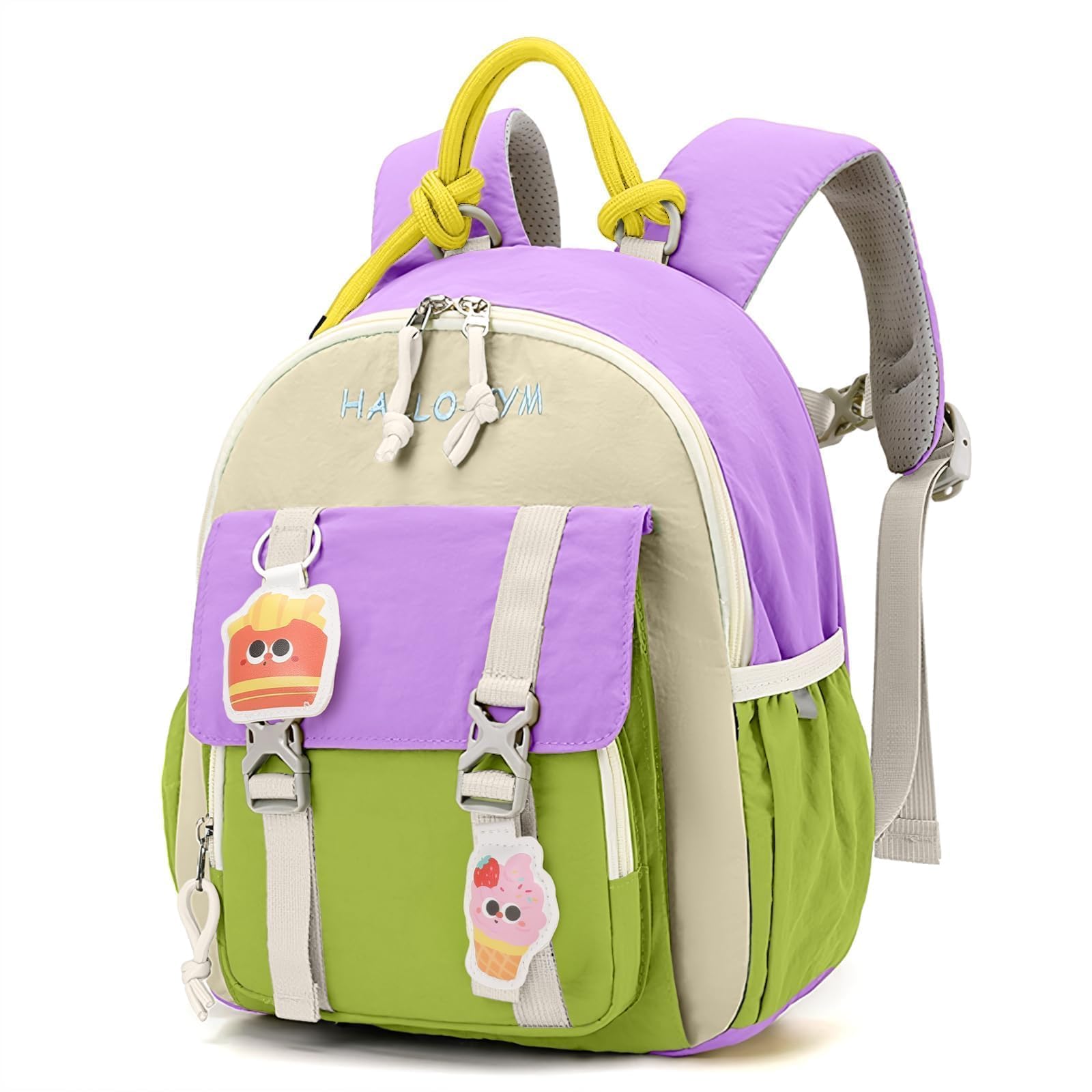 PROTAURI Kinder Rucksack für Mädchen 2-5 Jahre, 9.6L, Kindergartenrucksack Reflektierend mit Brustgurt, Kita Rucksack Wasserabweisend und Leicht, Morado