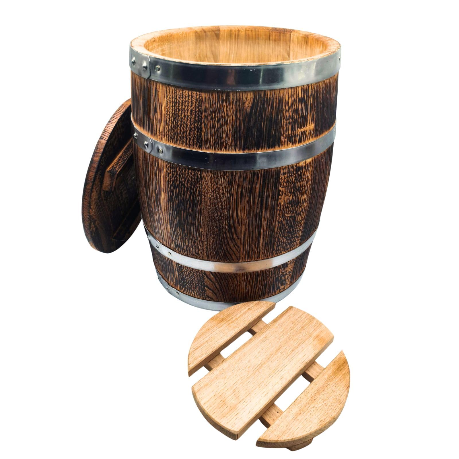 AlcoFermBrew Barril de Roble para Fermentación – Conservación Tradicional de Alimentos (30L)