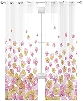 Vista 12 de Cortinas traslúcidas de Navidad de 39 pulgadas de largo, juego de 2 paneles de cortinas para cocina, dormitorio, sala de estar, puerta, pasillo