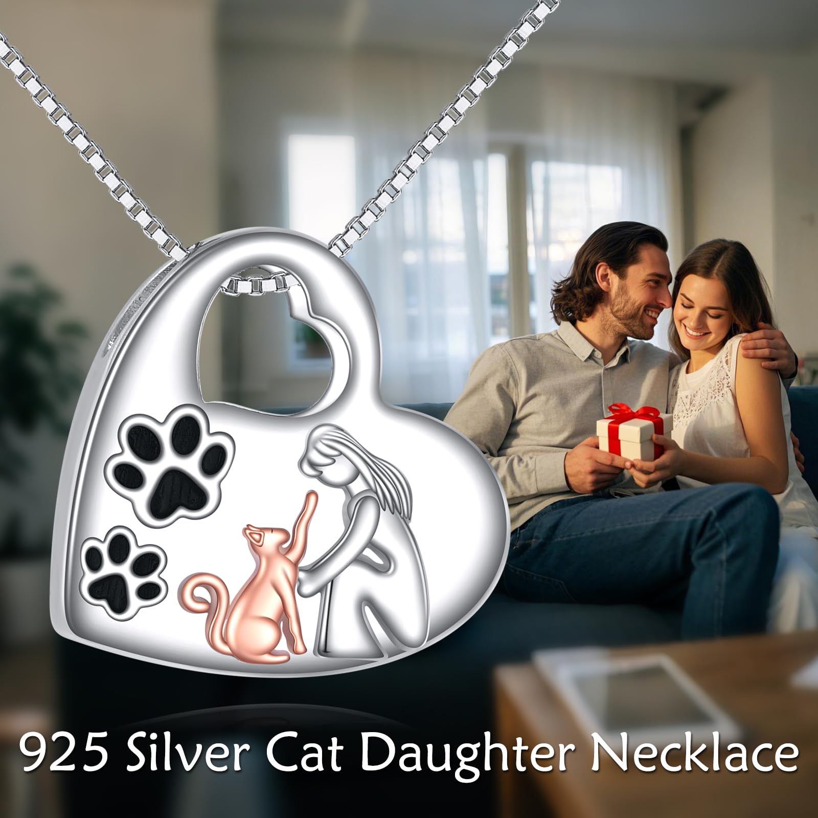 ONEFINITY Collar de urna de plata de ley 925 para cenizas, gato, perro, búho, cenizas, collar de cremación, regalo, talla única, Plata esterlina, No es una piedra preciosa