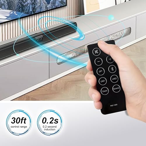 Miniatura 2 de Beyution RC100 Reemplazo de control remoto apto para Edifier RC10D, R2000DB, RC100, R2000D, altavoz multimedia para estantería