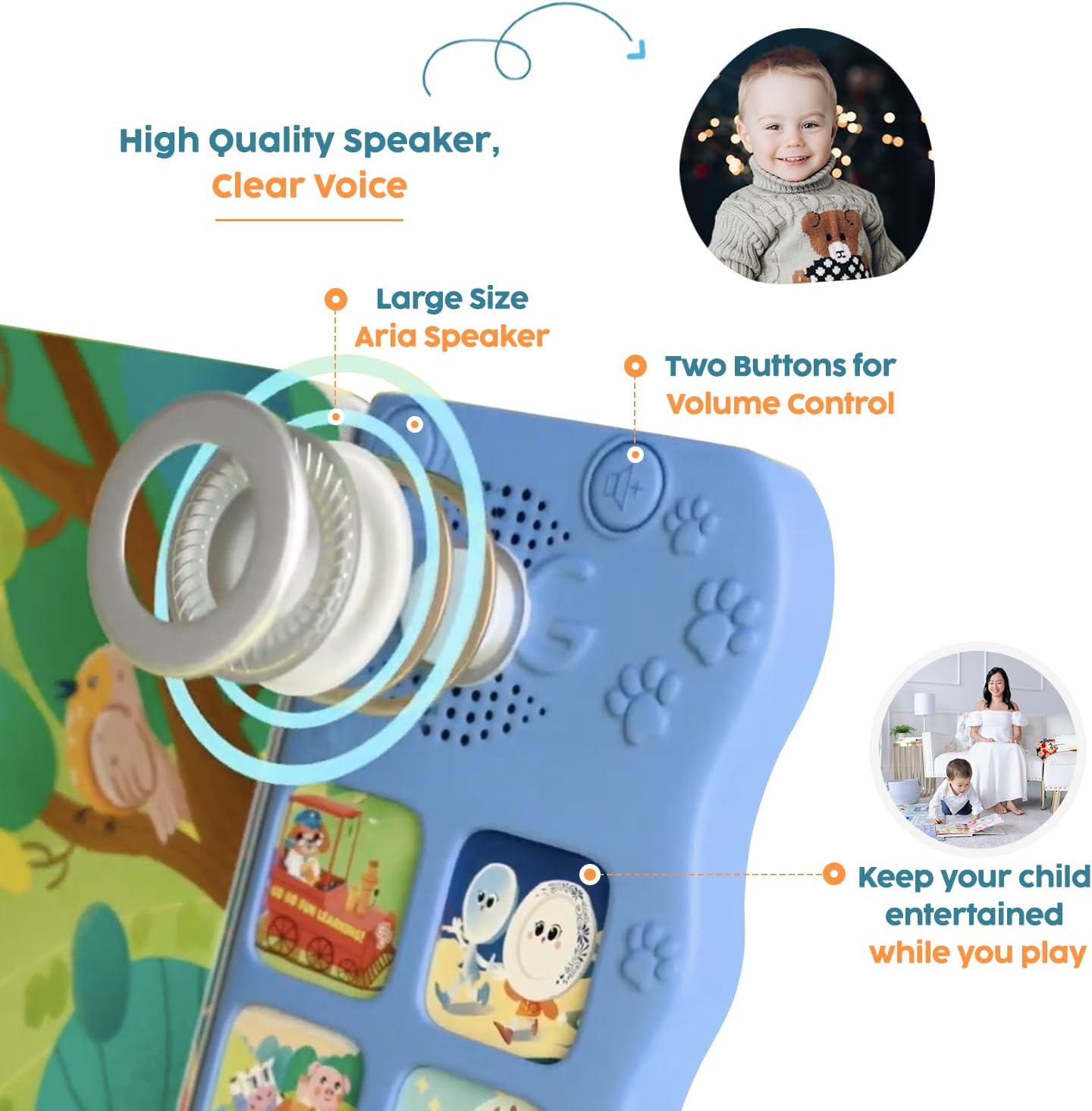 GO GO 9 Creative Animal Nursery Rhymes: Interactive Book for 1 Year Old, Sound Books for Toddlers 1-3, Musical Books for Toddlers 1-3, Music Book for Toddlers 1-3, Baby Books with Sound, Singing Books - Image 3