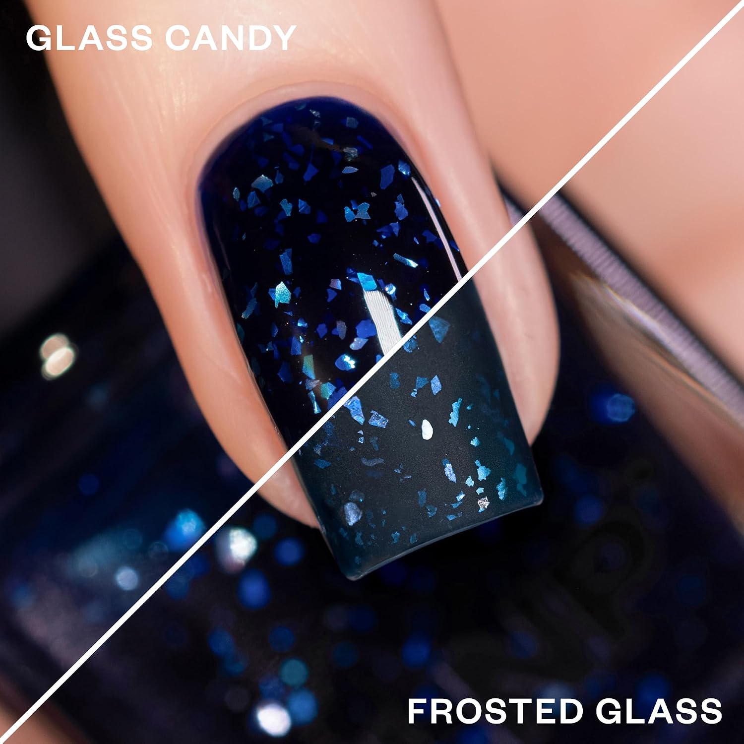 ILNP Late Night - Deep Navy Blue-Based Iridescent Flakie Shimmer Nail Polish