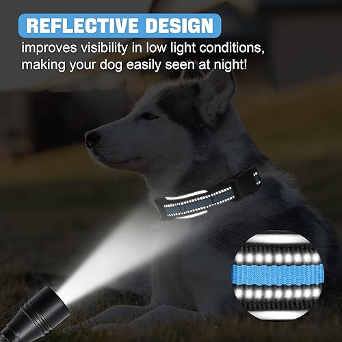 Miniatura 5 de Collar reflectante AirTag para perro, collares de perro resistentes con soporte AirTag, collar de perro ajustable de nailon GPS para perros medianos