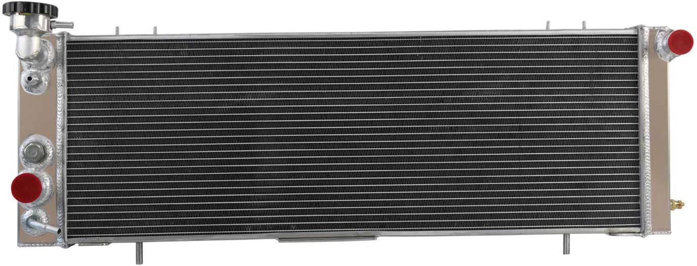 ALLOYWORKS 4 Row Core All Aluminum Radiator for Jeep Cherokee XJ 1991-2001 / Jeep Comanche 1991-1992