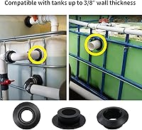 Vista 5 de Paquete de 2 adaptadores de tanque flexible Vsttar de 3/4 pulgadas (cabeza de mamparo) - Sello flexible de tubería a tanque