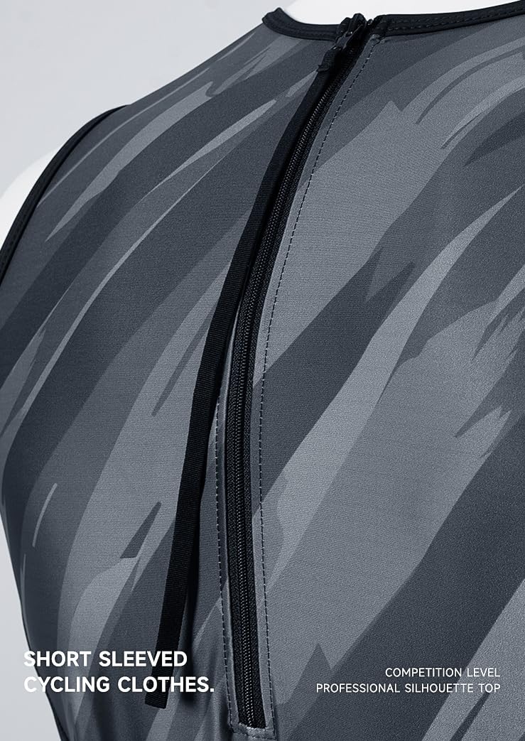 NUCKILY Triathlon Suits Herren Einteiler Ärmellos Racing Trisuits Neoprenanzug mit Taschen zum Laufen, Radfahren, Schwimmen