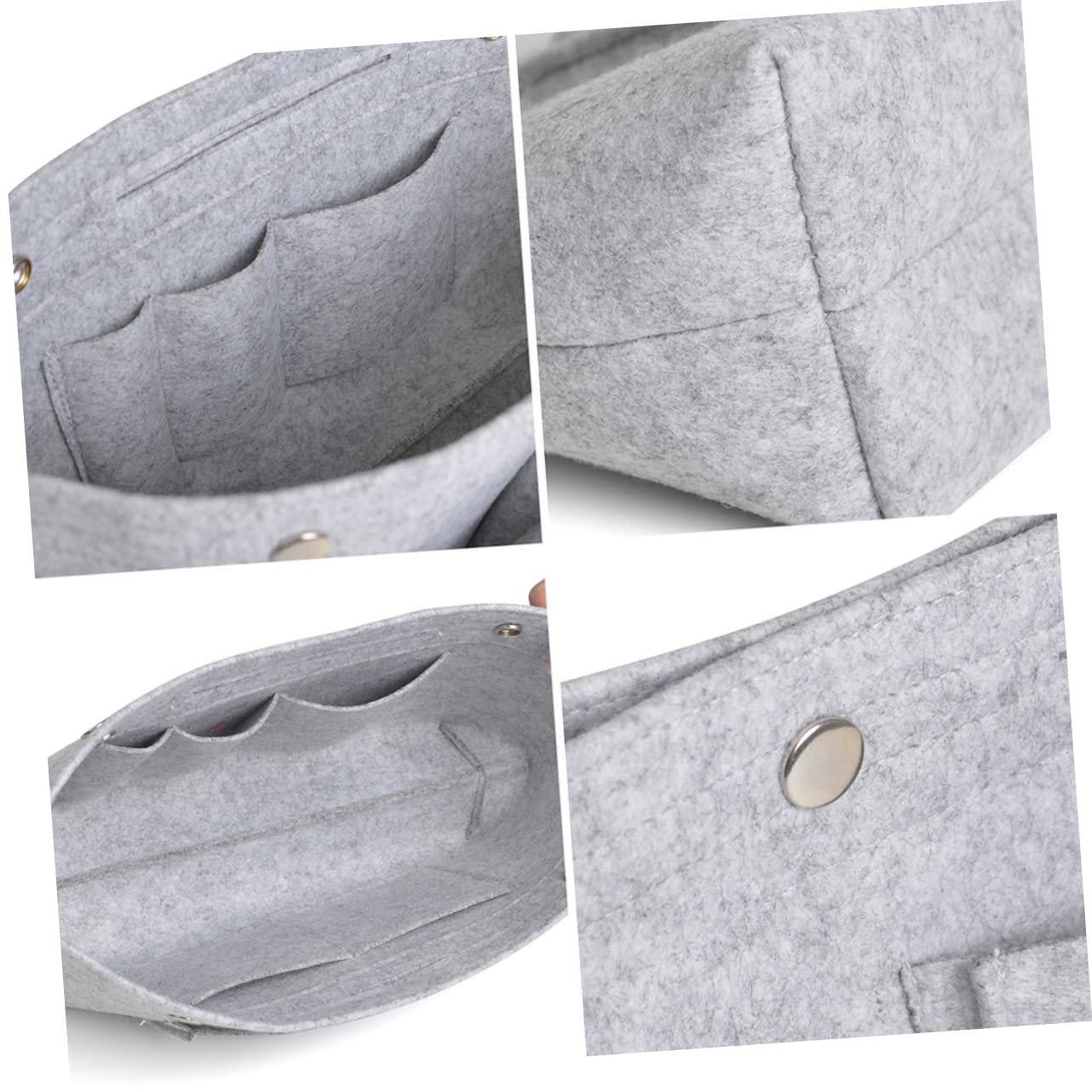Trousse de Toilette Paquet de Rangement Compact Portable en Tissu Feutre Grosse Capacité Poignée pour Cosmétiques, pour Vacances et Salle de Sport