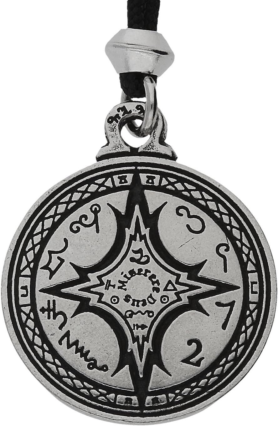Talisman For Mastery of Magical Arts Pewter Pendant (on Black Cord)