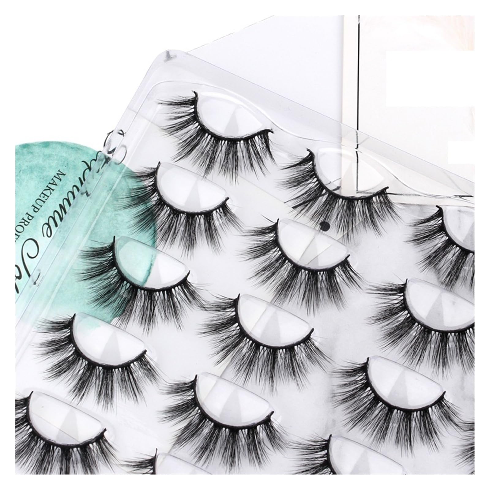 UAMOU Künstliche Nerz-Augenwimpern, MIX, 28 Stile, natürliche, weiche, künstliche Wimpern, flauschiges Volumen, handgefertigtes Kunst-Cils-Make-up in großen Mengen Cheerfully (Color : Y408, Size : 5