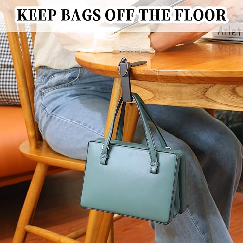 Miniatura 2 de Gancho para bolso para mesa, soporte instantáneo para colgar monederos para mesa, escritorio, plegable, gancho para colgar en la mesa para mujer,