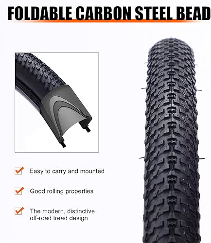 Miniatura 5 de WEEROCK OneTwo Pack 29 Inch Bike Tire 29 x 2.125 MTB Mountain Bike Tires Folding Bead Replacement Tyre for 29 Inch Bike