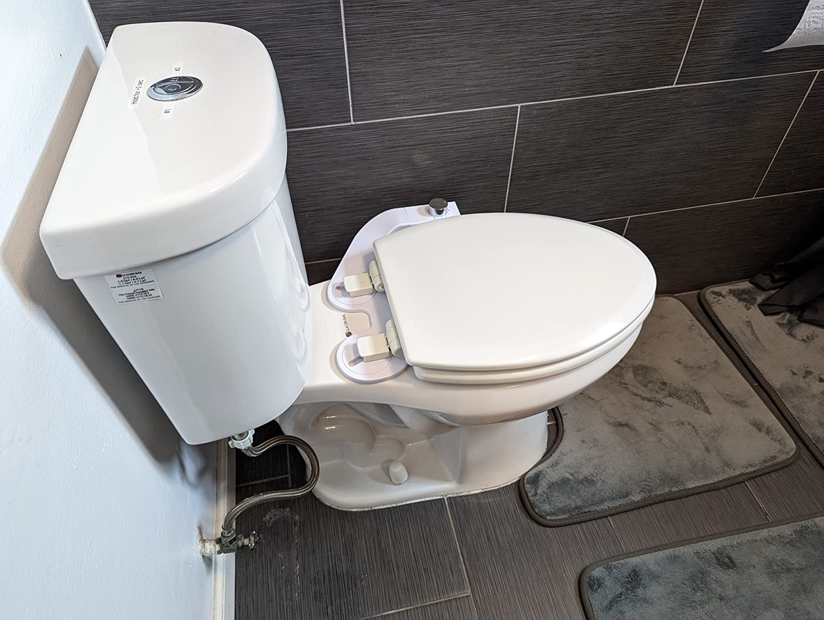 7/mo Finance ADDOT UltraSlim Toilet Bidet Attachment, Dual Nozzle