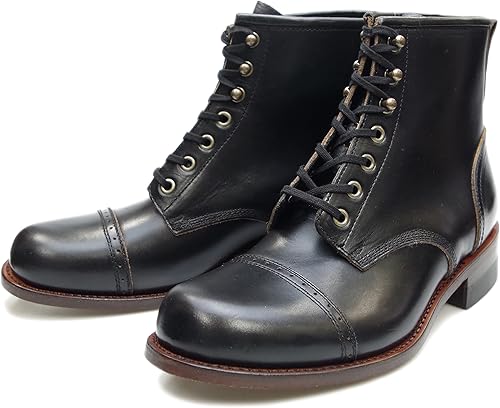 Amazon ジュリアン ブーツ バウリー Bowery レースアップブーツ ワークブーツ メンズ 本革 ブーツ 日本製 ストレートチップブーツ Julian Bowery Bk ブーツ