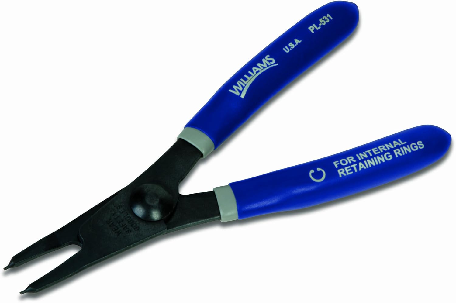 Williams PL-531 5 1/2-Inch Internal Fixed Tip Retaining Ring Pliers