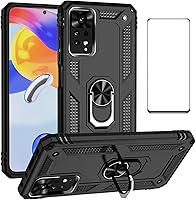 Vista 60 de Funda para Xiaomi redmi Note 10 Pro con protector de pantalla, ajuste delgado, protección militar, a prueba de golpes, funda trasera para Redmi Note