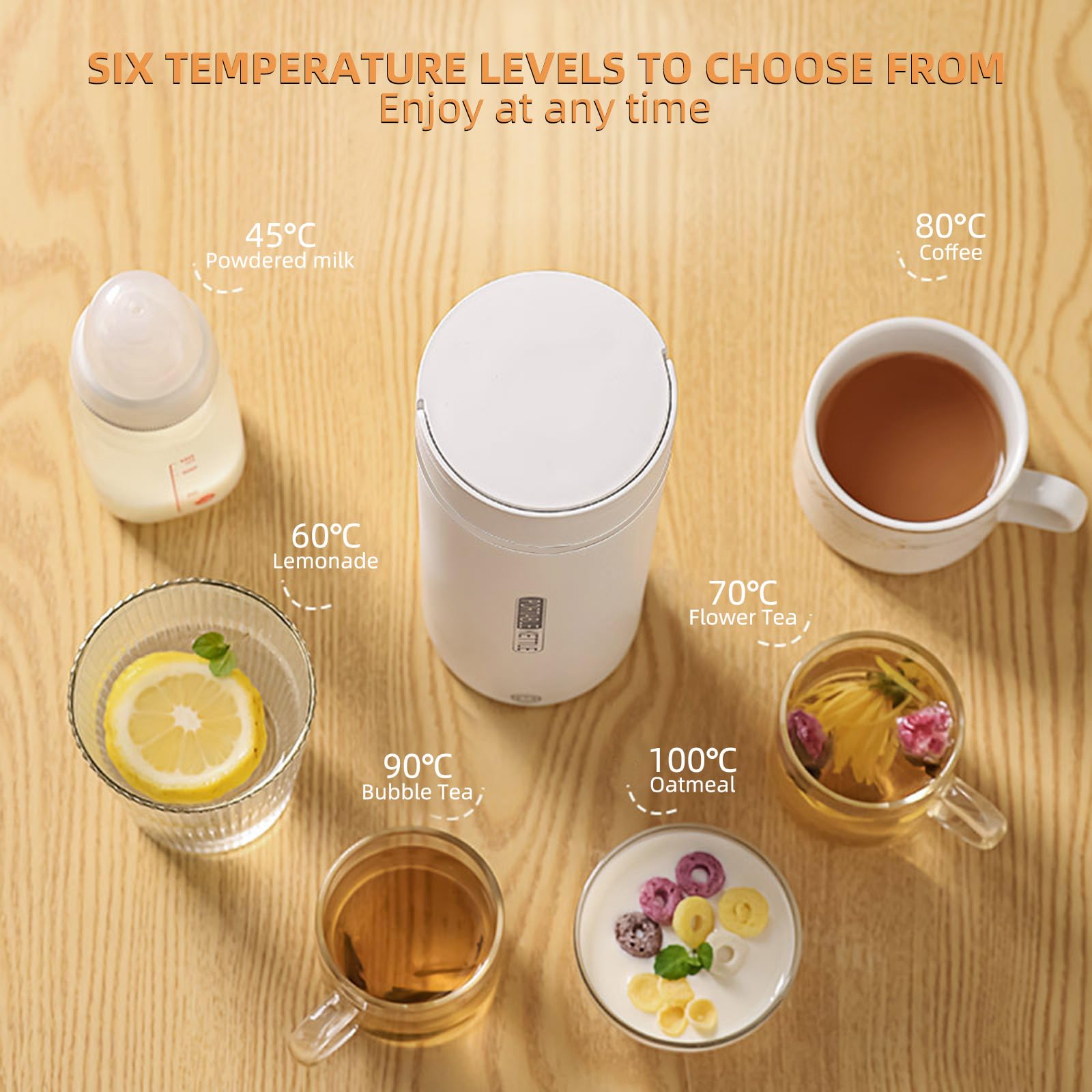Kleine Draagbare Waterkoker, Elektrische Reiswaterkoker, Reiswaterkoker, Kleine Elektrische, Draagbare Waterkoker, Mini-Waterbeker, Roestvrij Staal 316 voor Thee, Koffie, Babymelk