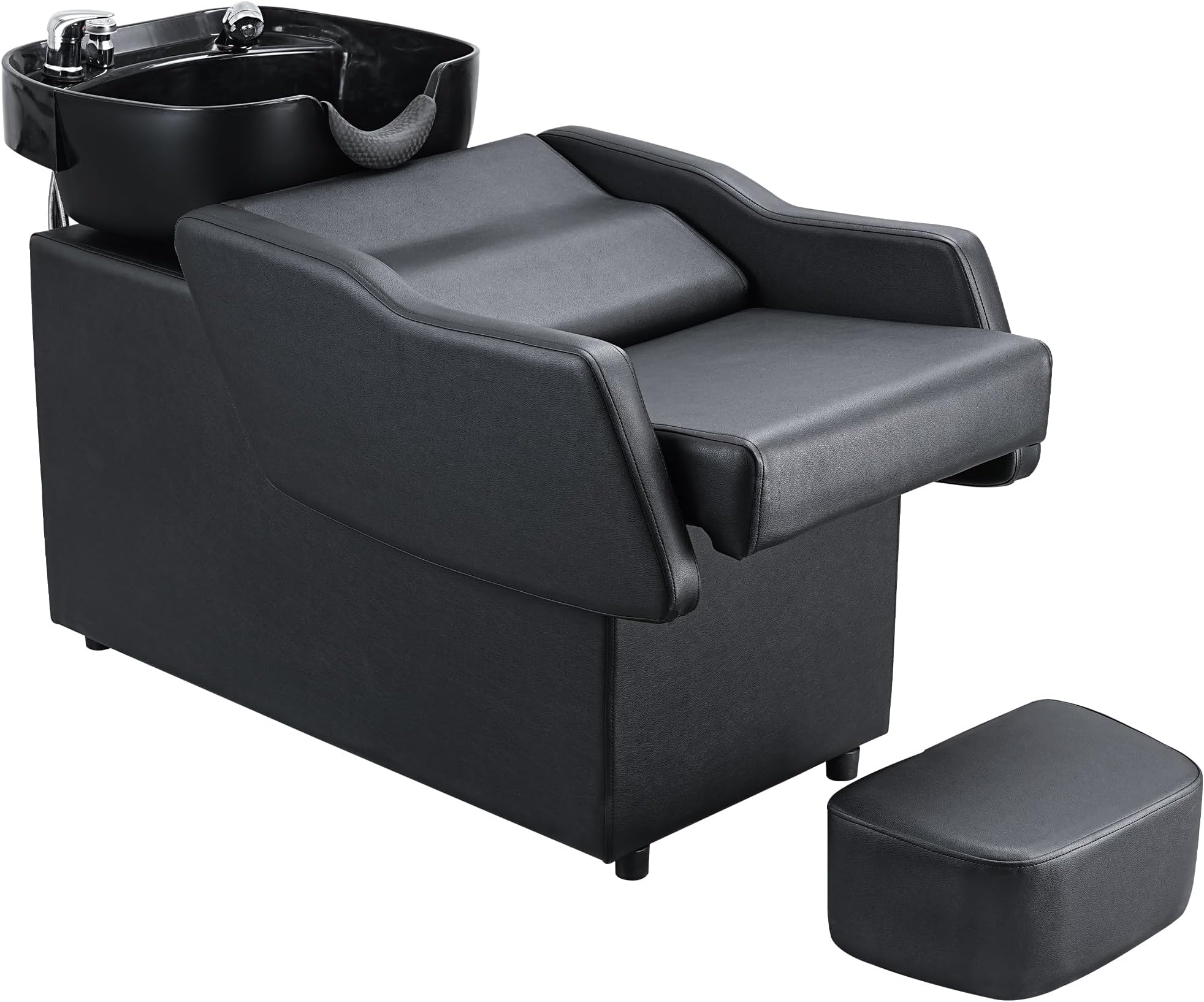 Ainfox Shampoo Barber Backwash Chair, ABS Plastic Shampoo Bowl Sink Chair for Spa Beauty Salon