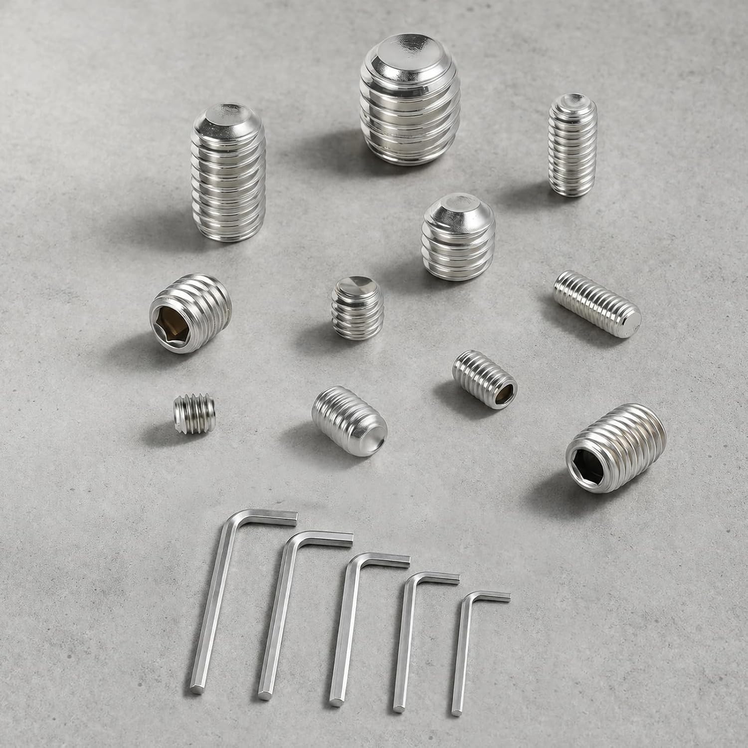 510PCS Set Screw, M3 M4 M5 M6 M8 Set Screw Assortment