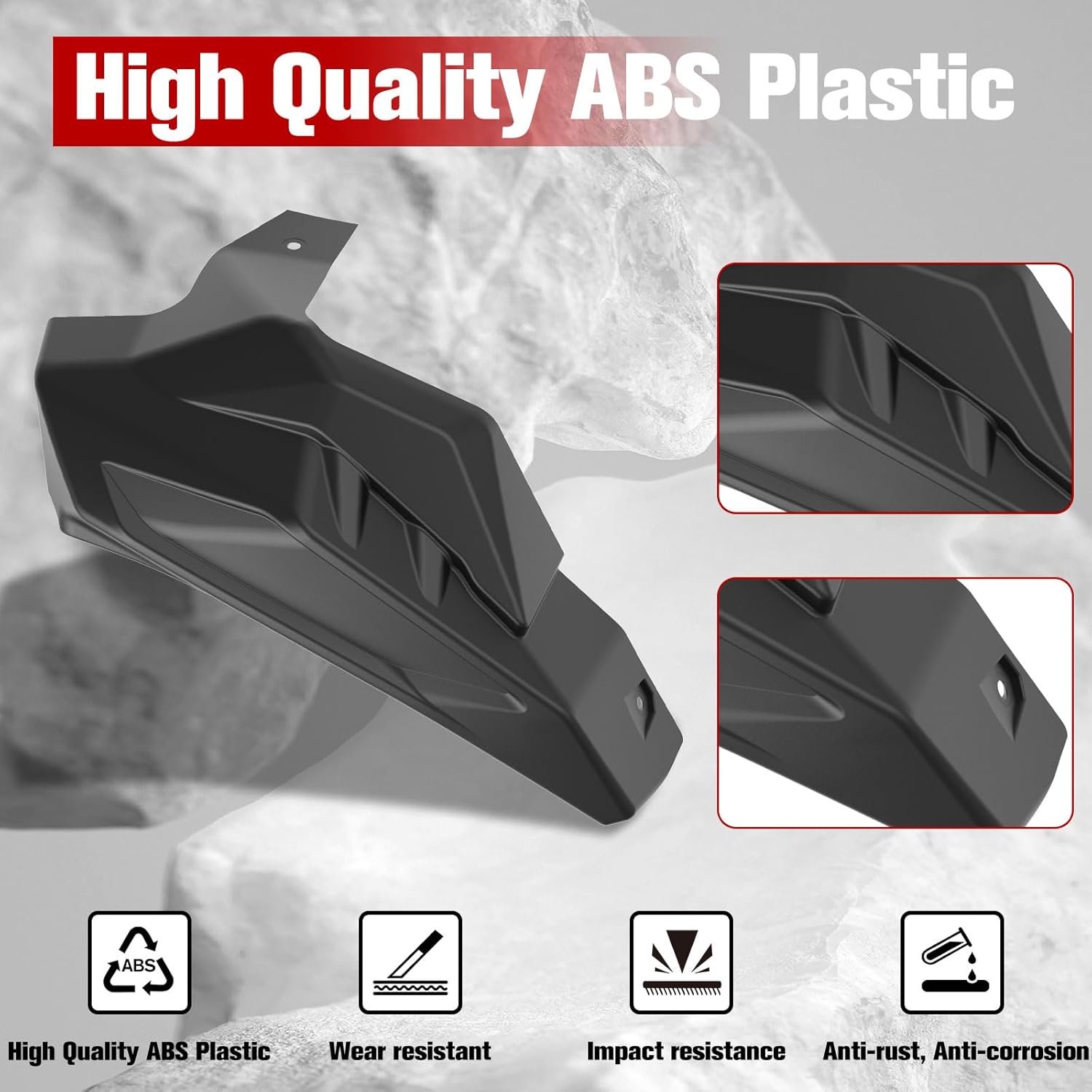 X3 Rear Cage Trim Covers, Black C Pillar Rear Cage Trim Plastic Protection Guard Plates for Can Am Maverick X3 / X3 Max 2017-2025 Accessories (2PCS, Replace #705010335, 705010336)