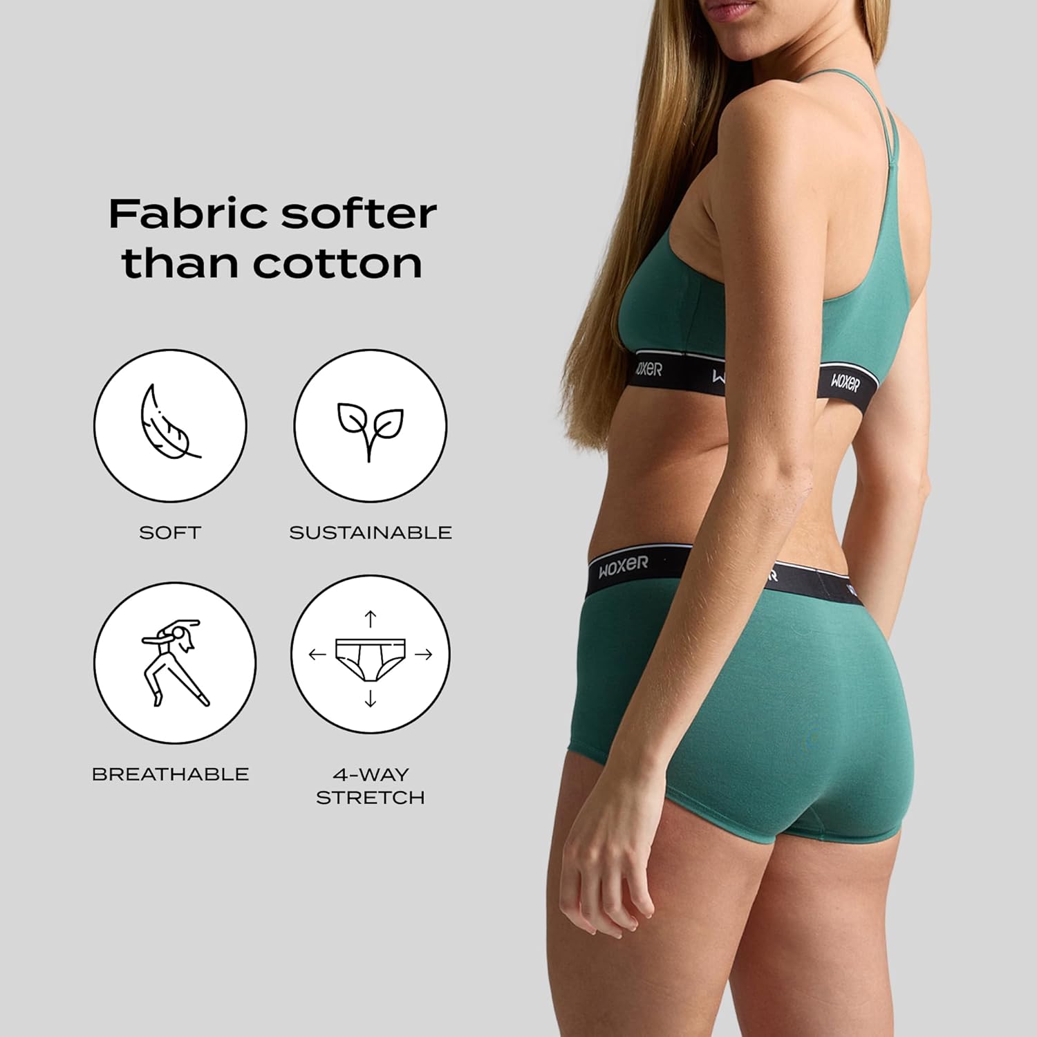 Woxer Womens Boxer Briefs Underwear – Ultra Short Boyshorts Panties, Modal Fabric, Chafe-Free, Boxers for Sleep & Gym - Image 5