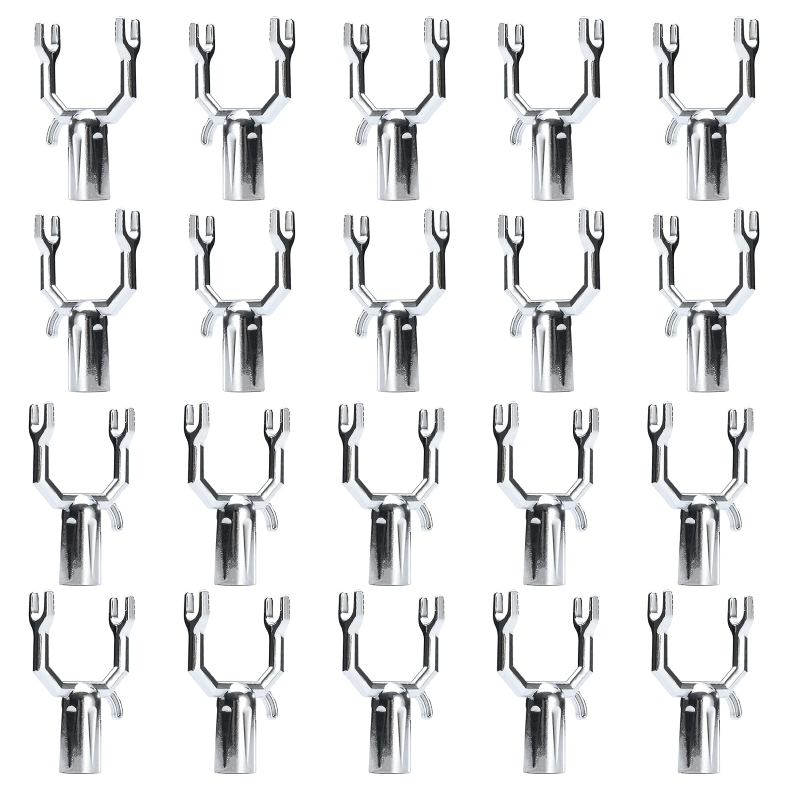 Msioytog 20Pcs Aluminum Y Branch Brackets Resistant Garden Stake Crutch Holder for Fruit Tree Tree Crutch and Poles
