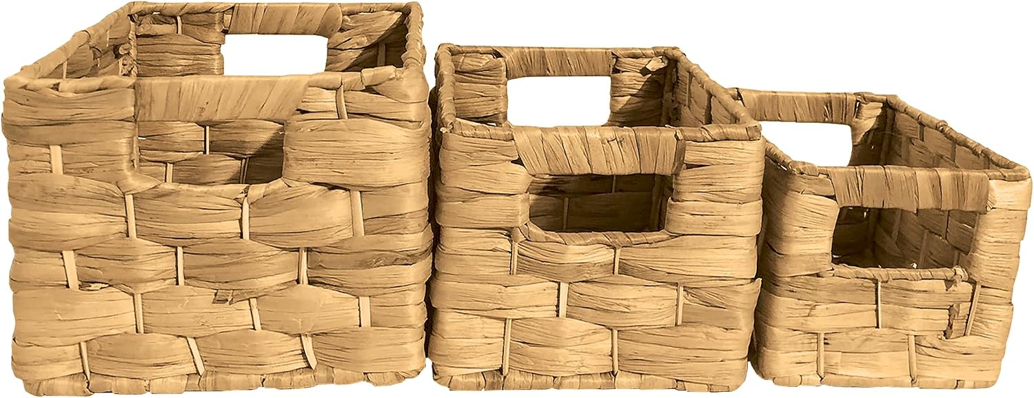 MSV Set of 3 Water Hyacinth Baskets