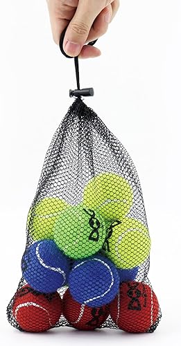 Miniatura 2 de Pelotas de tenis para perros pequeños, paquete de 12 coloridas pelotas de perro fáciles de atrapar (2.0 pulgadas, 4 colores)