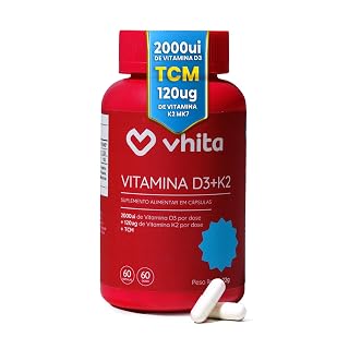 Vhita Vitamina D3 2000 UI + K2 MK-7 — 60 cápsulas