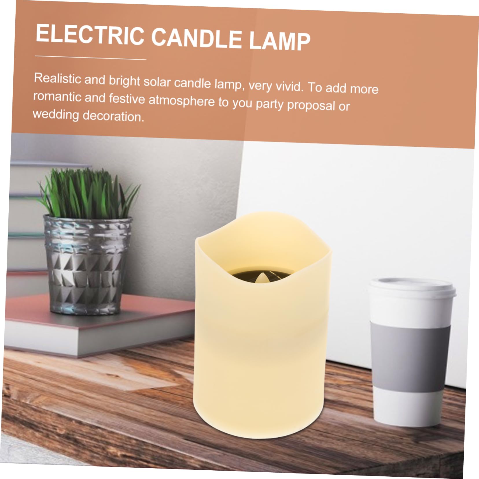 Lampada Candela Solare senza Fiamma 4 Pezzi Plastico