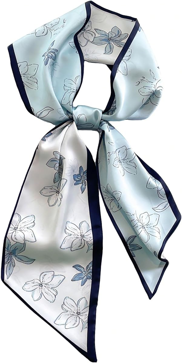 Bufanda sedosa para mujer, suave, ligera, bufandas de cabeza larga, accesorio de moda para el pelo, cuello, bolso, bufandas, regalo