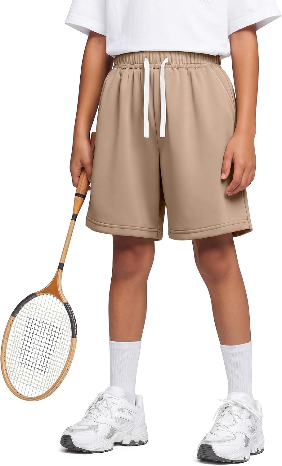 Boys Athletic Shorts Kids Drawstring Casual Elastic Waist Teen Summer School Sweat Shorts with Pockets 6-16 Years