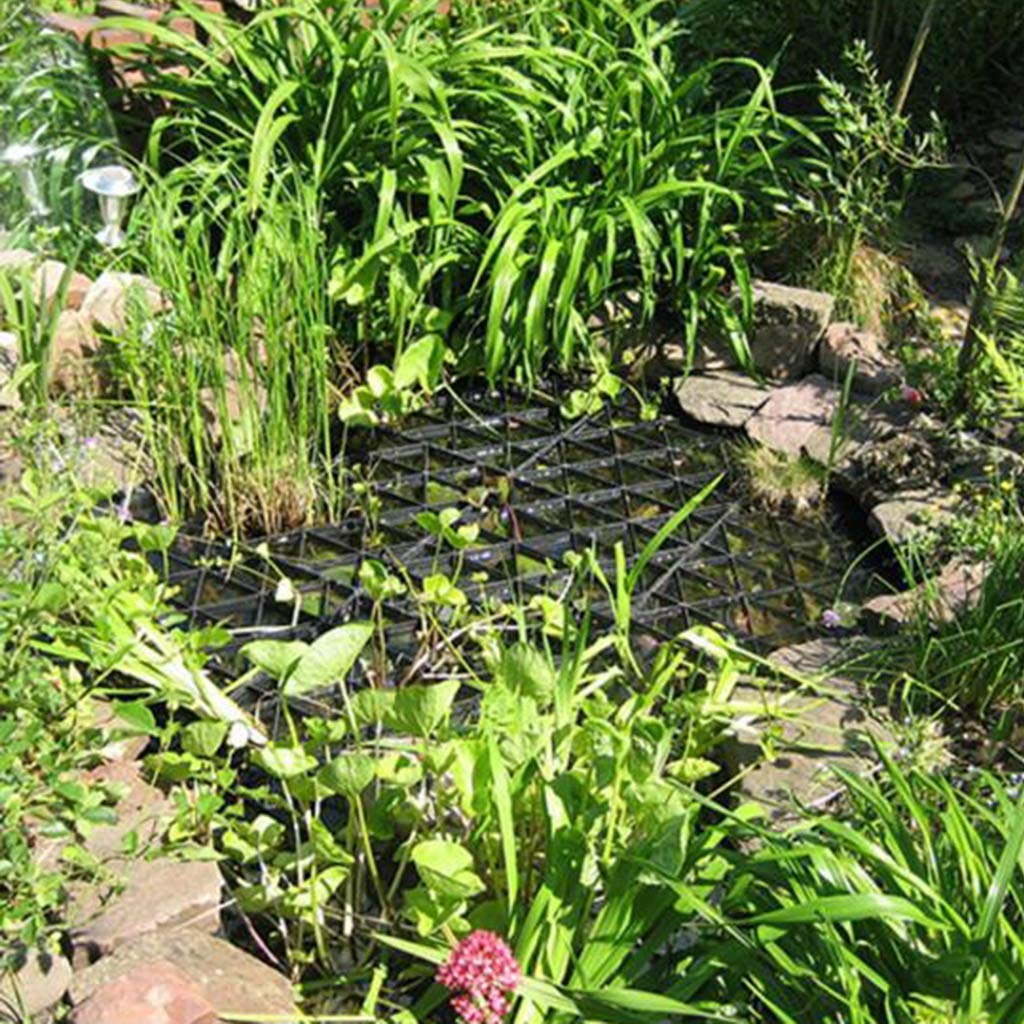 Paquete de 50 rejillas flotantes de plástico para estanque de jardín, duraderas, ecológicas, de fácil instalación, ideales para características acuáticas y plantas acuáticas