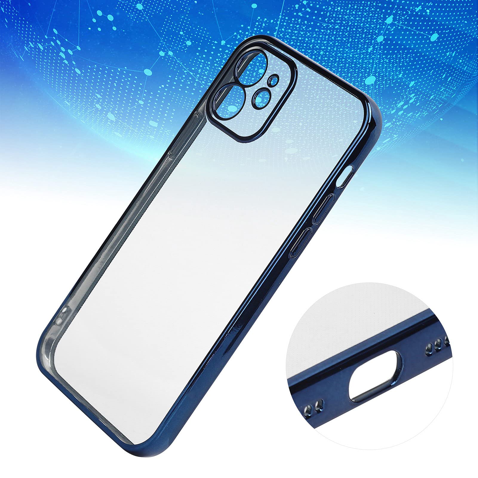 Cocoarm Custodia in TPU per Tutto il Corpo per 12, Elettroplaccatura (BLUE)