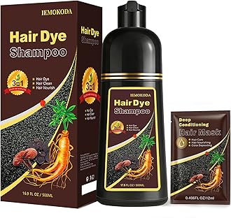 Dark Brown Hair Dye Shampoo for Gray Hair, 3-in-1 Color Shampoo Hair Dye for Women & Men, 100% Gray Hair Coverage, Instant Hair Coloring Shampoo in Minutes, Shampoo Tinte Para El Cabello, Easy to Use
