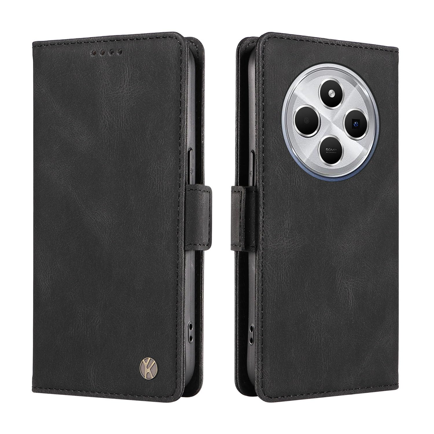 Custodia Portafoglio ILING Per OPPO Reno 12F - Cover Con Slot Carte E Supporto Anello Magnetico