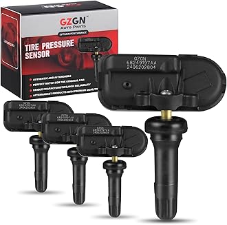 TPMS Sensor Tire Pressure Sensor 68249197AA 433MHz Compatible with 2014-2018 Jeep Cherokee Dodge Ram 1500 2500 3500 Replaces 68239720AA 4-Pack